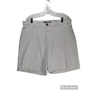 Chaps Golf Shorts Mens Size 36 Beige Check Plaid Chino Casual Active Adult